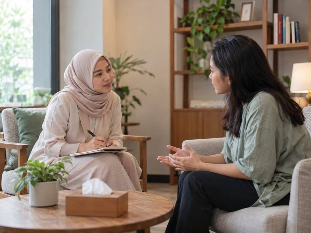 Sesi konsultasi parenting bersama orang tua